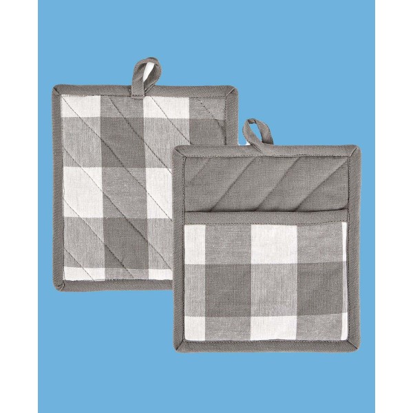 Design Import Buffalo Check Potholder, Set of 2