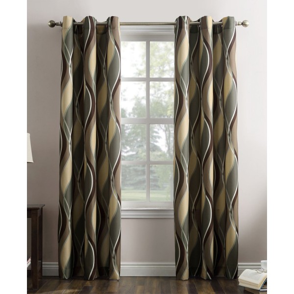 Intersect Geometric Print Curtain Panel