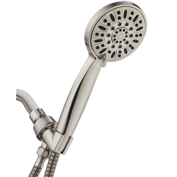 High-Pressure 6-setting Handheld Shower Head with Extra-long 6 Foot Hose