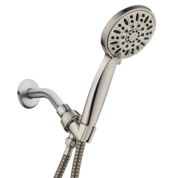 High-Pressure 6-setting Handheld Shower Head with Extra-long 6 Foot Hose