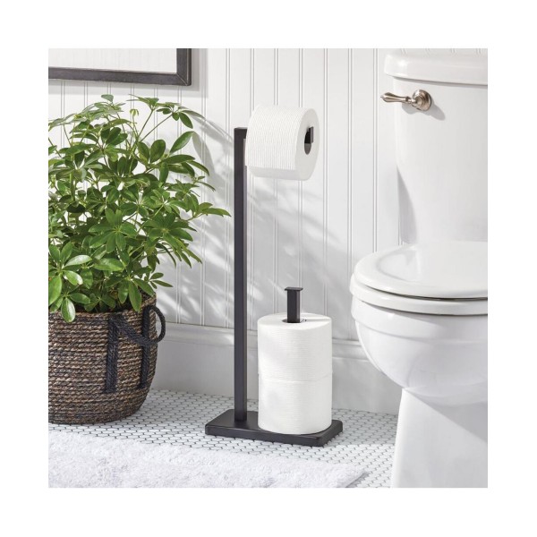 Metal Toilet Paper Holder Stand and Dispenser, Holds 2 Rolls