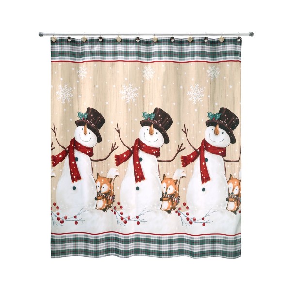 Friends Gather Holiday Printed Shower Curtain, 72