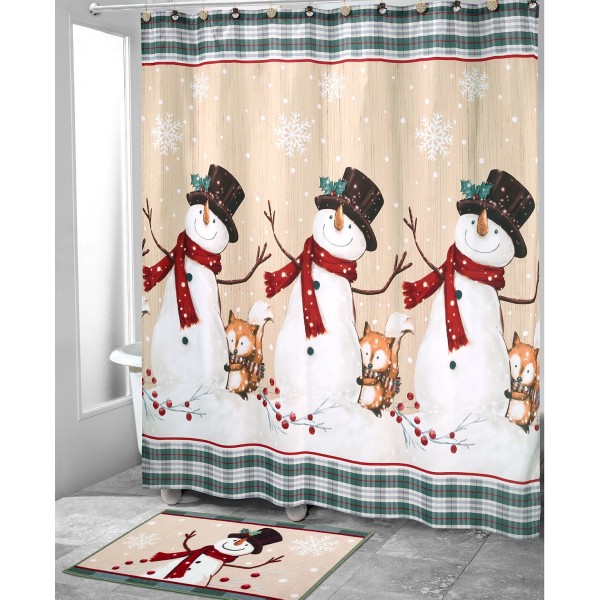 Friends Gather Holiday Printed Shower Curtain, 72