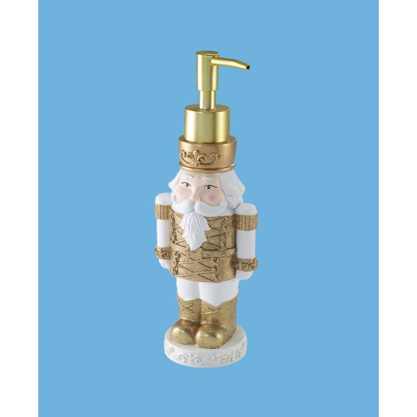 Nutcracker Gold Holiday Resin Soap/Lotion Pump