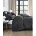 Velvet Houndstooth 3 Piece Comforter Set, Full/Queen