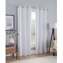 100% Absolute Zero Blackout Solid Textured Curtain Panel, 84