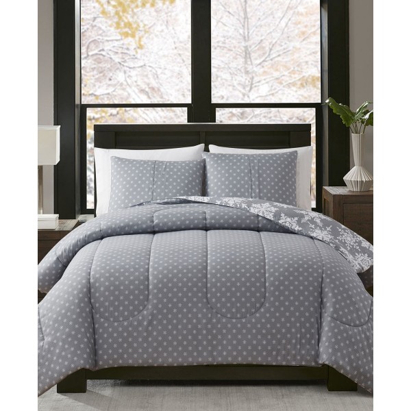 Holiday Snowflake Reversible 3-Piece Comforter Set