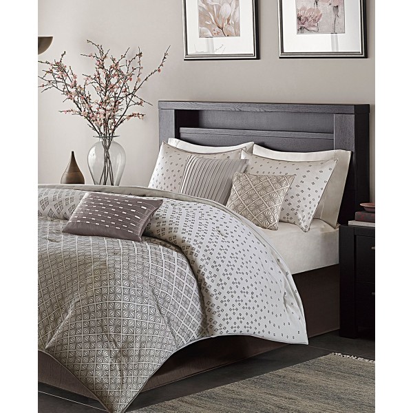 Jacquard Geometric 7-Pc. Comforter Set, Queen