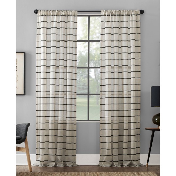 Twill Stripe Anti-Dust Curtain Panel, 52