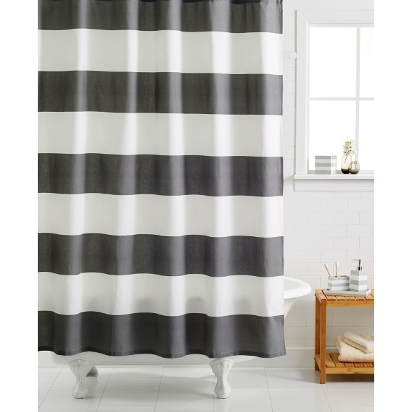 100% Cotton Stripe Shower Curtain