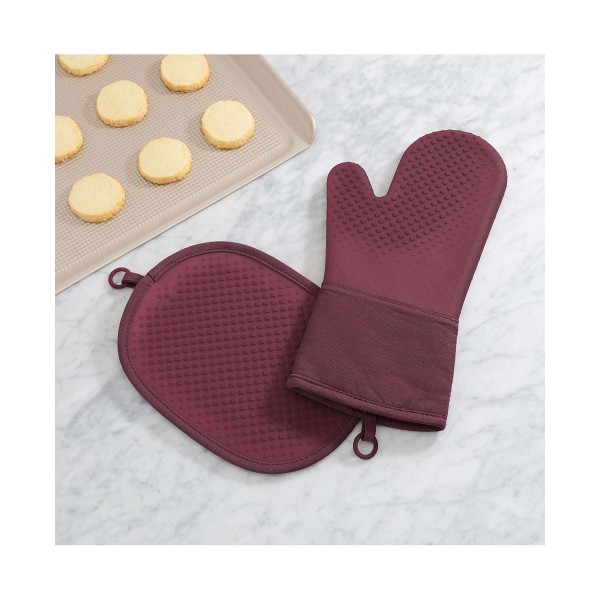 Silicone Oven Mitt & Pot Holder Set