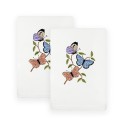 Spring Butterflies Embroidered Luxury 100% Cotton Hand Towels, 30